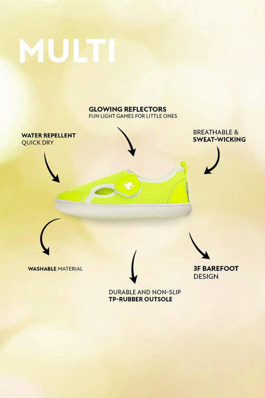 Multi Neon Mix Sarı Barefoot Çocuk Ayakkabı - 2