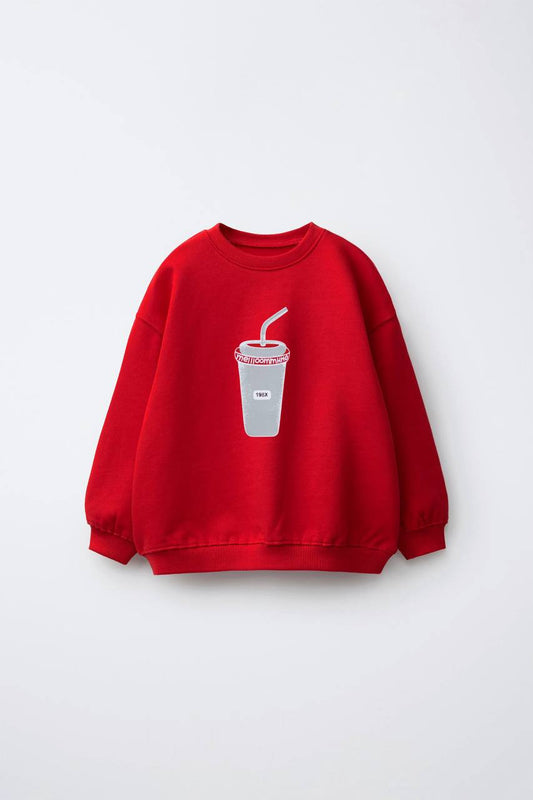 Unisex Kırmızı Sweatshirt