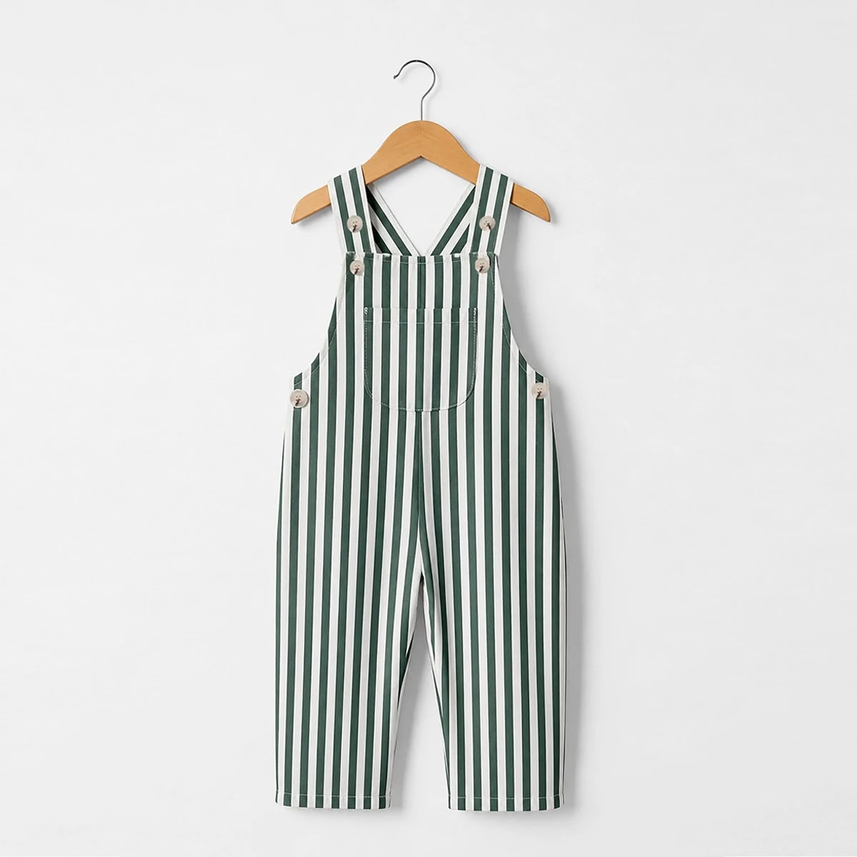 Unisex Bebek Çizgili Pamuklu Salopet / Tulum (Bordo/Yeşil)