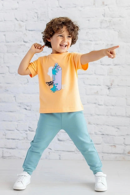 Erkek Çocuk Baskılı T-Shirt - 4