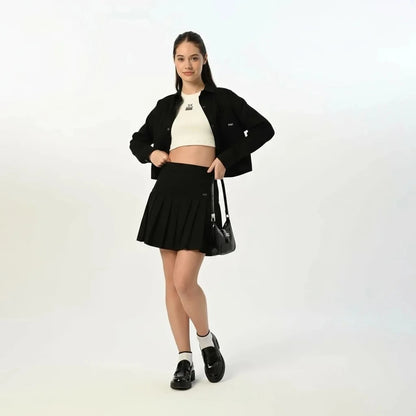 Gabardin Siyah Ceket Etek Takım - 5