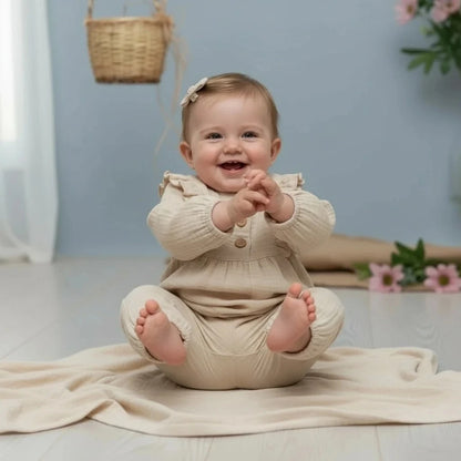 Kız Bebek Müslin Alt Üst Takım - 3