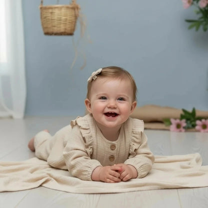 Kız Bebek Müslin Alt Üst Takım - 4