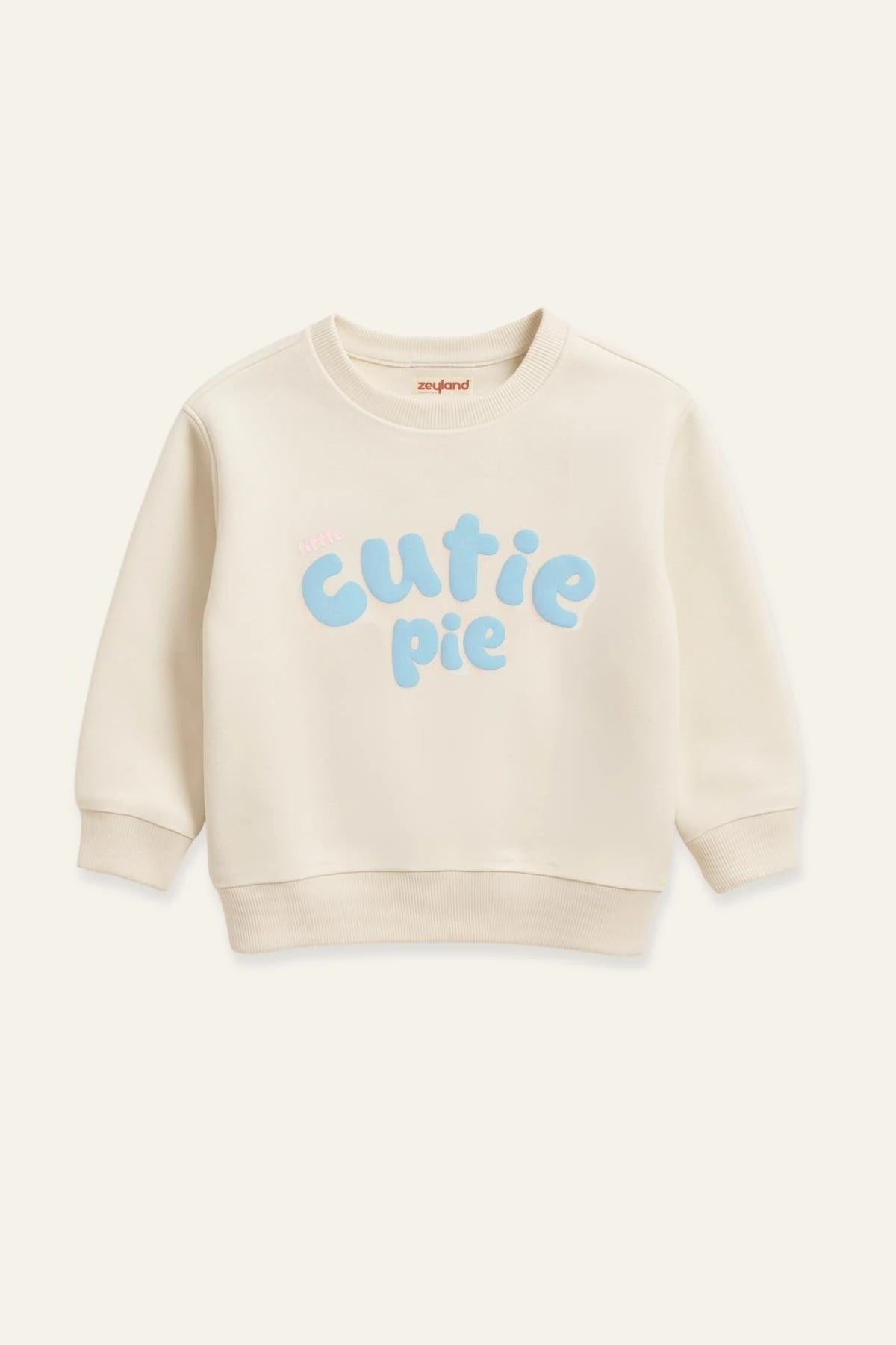Kız Çocuk Kabartma Baskılı Sweatshirt - 1