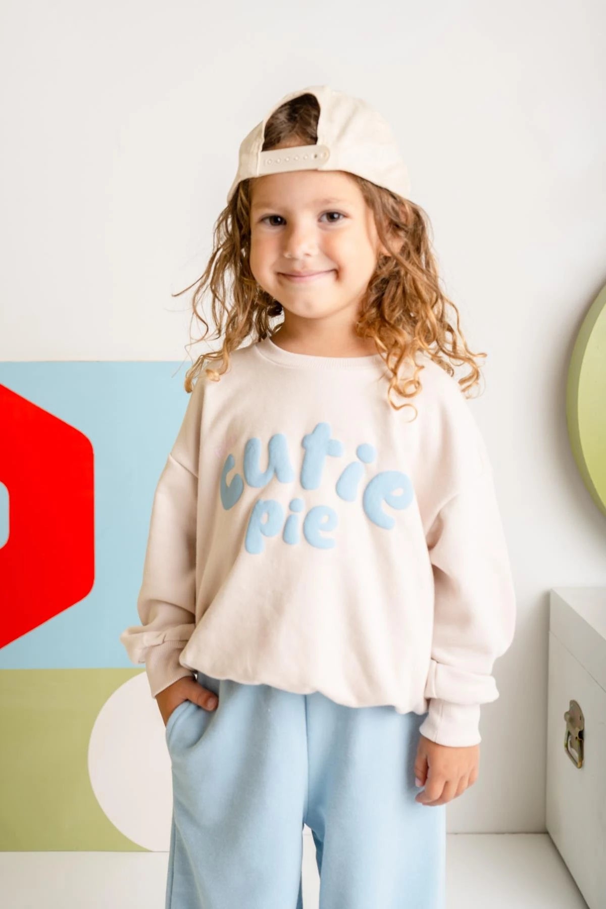 Kız Çocuk Kabartma Baskılı Sweatshirt - 4