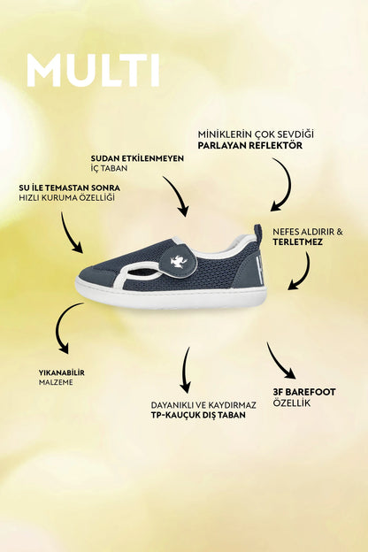 Multi Lacivert Mix Barefoot Çocuk Ayakkabı - 2