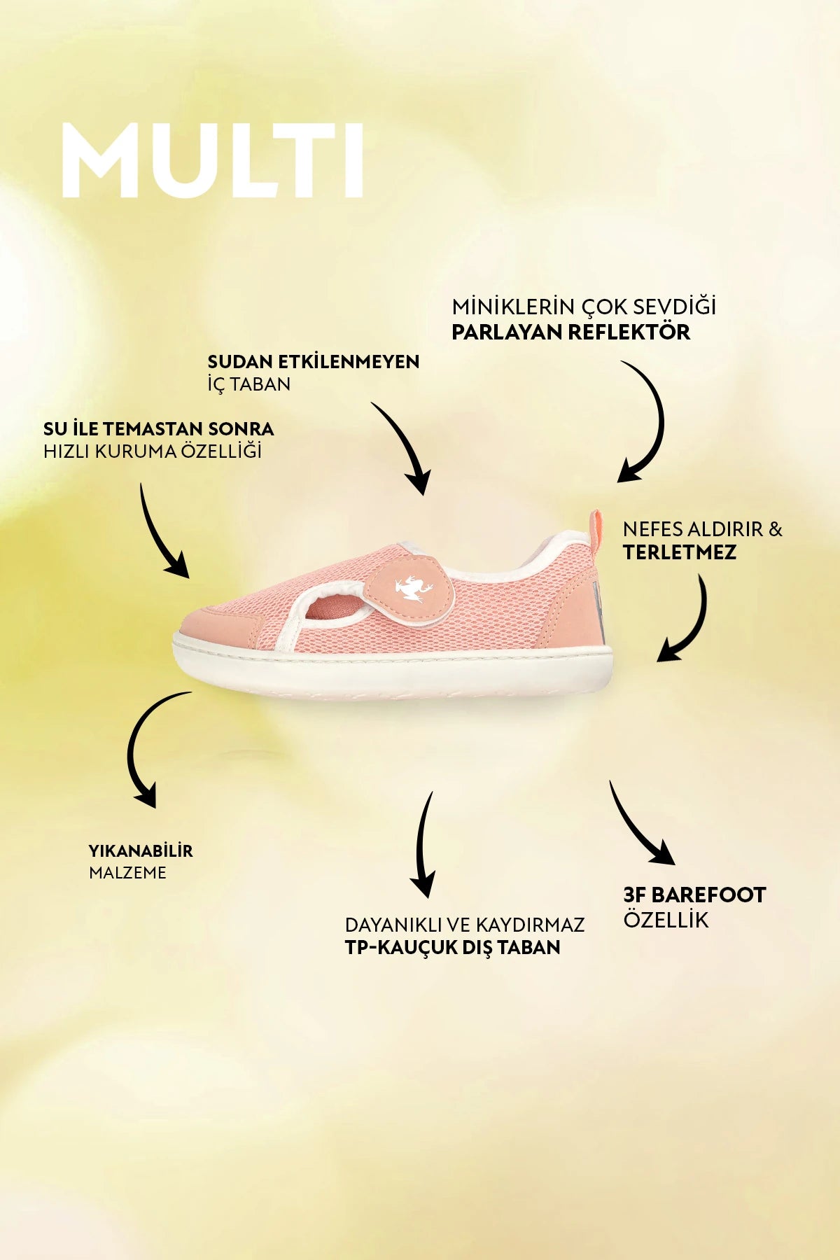 Multi Lacivert Mix Barefoot Çocuk Ayakkabı - 9