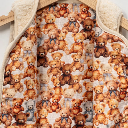 Unisex Ayıcık Detaylı Peluş Yelek - 3