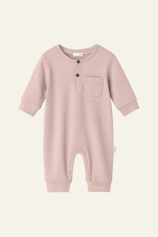 Unisex Bebek Organik Tulum - Pudra - 1