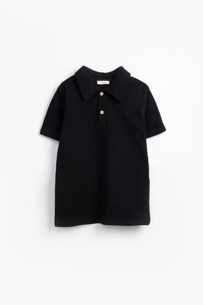 Erkek Çocuk Siyah Lakost T-Shirt - 1