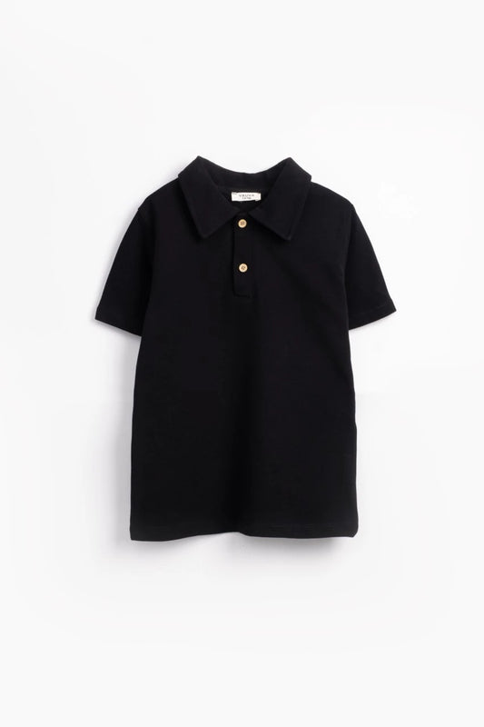 Erkek Çocuk Siyah Lakost T-Shirt - 1