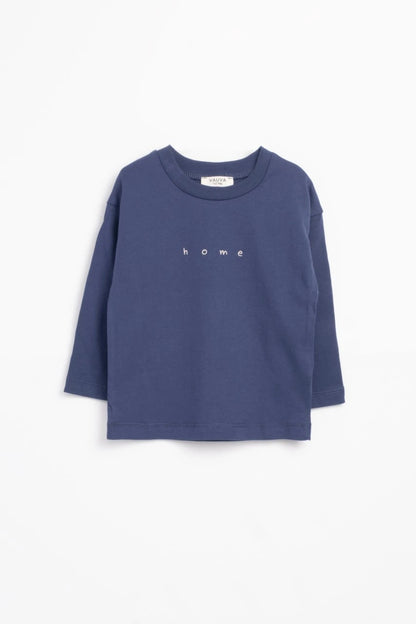 Mavi Uzun Kollu Sweatshirt - 1