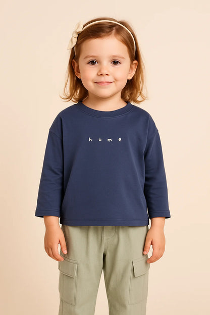 Mavi Uzun Kollu Sweatshirt - 2