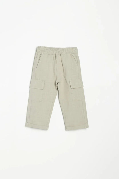 Kargo Cep Keten Pantolon - Mint Yeşili