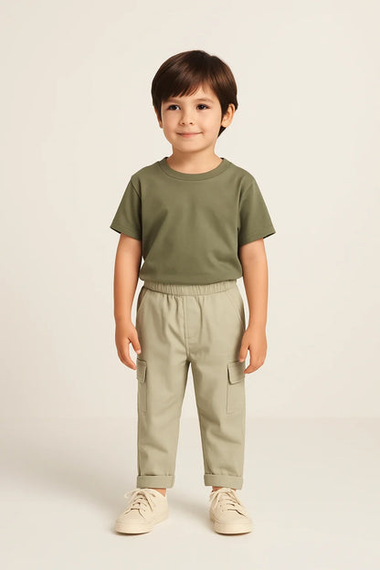 Kargo Cep Keten Pantolon - Mint Yeşili